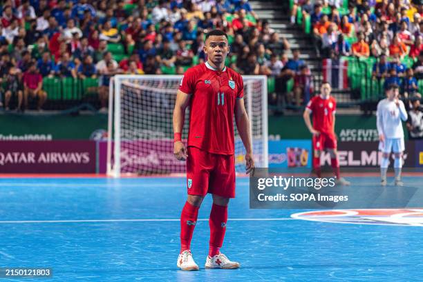 Muhammad Osamanmusa #11 of Thailand seen in action during..., News Photo