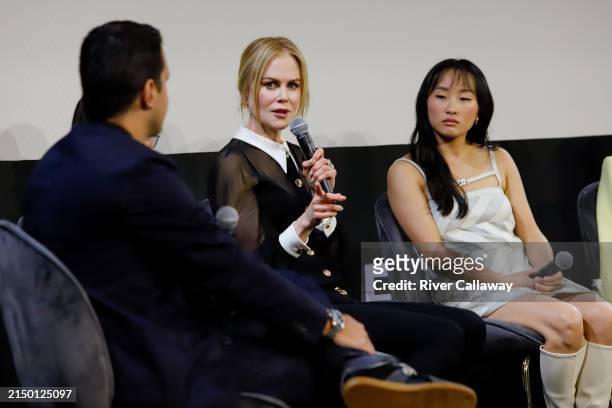 Nicole Kidman and Ji-young Yoo speak on a panel at the official Emmy FYC event for "Expats" held at the Prime Experience at nya WEST on April 28,...