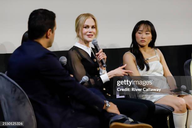 Nicole Kidman and Ji-young Yoo speak on a panel at the official Emmy FYC event for "Expats" held at the Prime Experience at nya WEST on April 28,...