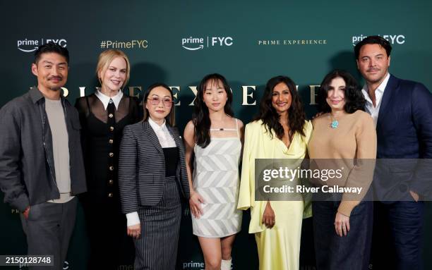 Brian Tee, Nicole Kidman, Lulu Wang, Ji-young Yoo, Sarayu Blue, Sue Kroll and Jack Huston at the official Emmy FYC event for "Expats" held at the...
