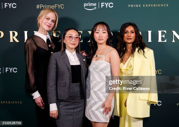 Nicole Kidman, Lulu Wang, Ji-young Yoo and Sarayu Blue at the official Emmy FYC event for "Expats" held at the Prime Experience at nya WEST on April...