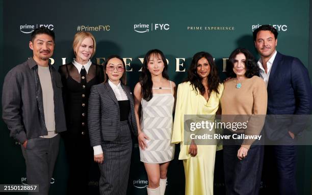 Brian Tee, Nicole Kidman, Lulu Wang, Ji-young Yoo, Sarayu Blue, Sue Kroll and Jack Huston at the official Emmy FYC event for "Expats" held at the...