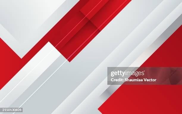 modern red and silver gray colors gradient abstract papercut business background vector design, on white. futuristic modern backdrop design for business, presentation, ads, banner, website, landing page, wallpaper screen and more - bildschirmpräsentation stock-grafiken, -clipart, -cartoons und -symbole