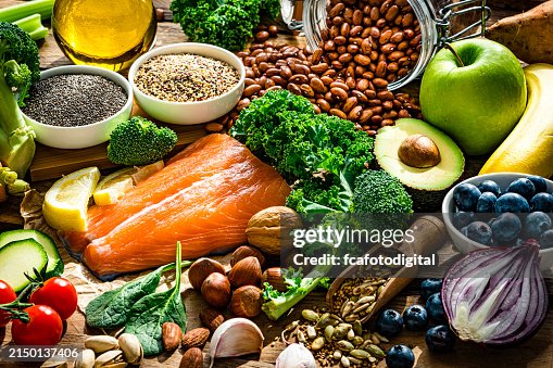 Healthy and well balanced group of food for heart care Healthy and well balanced group of food for heart care