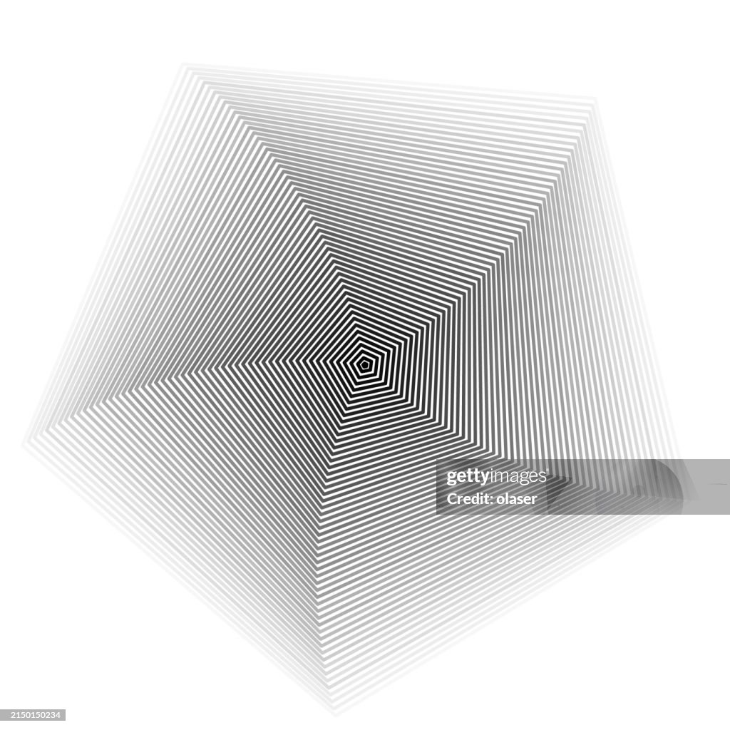 Rotating Pentagon Pattern Like Top View Of Pyramid High-Res Vector ...