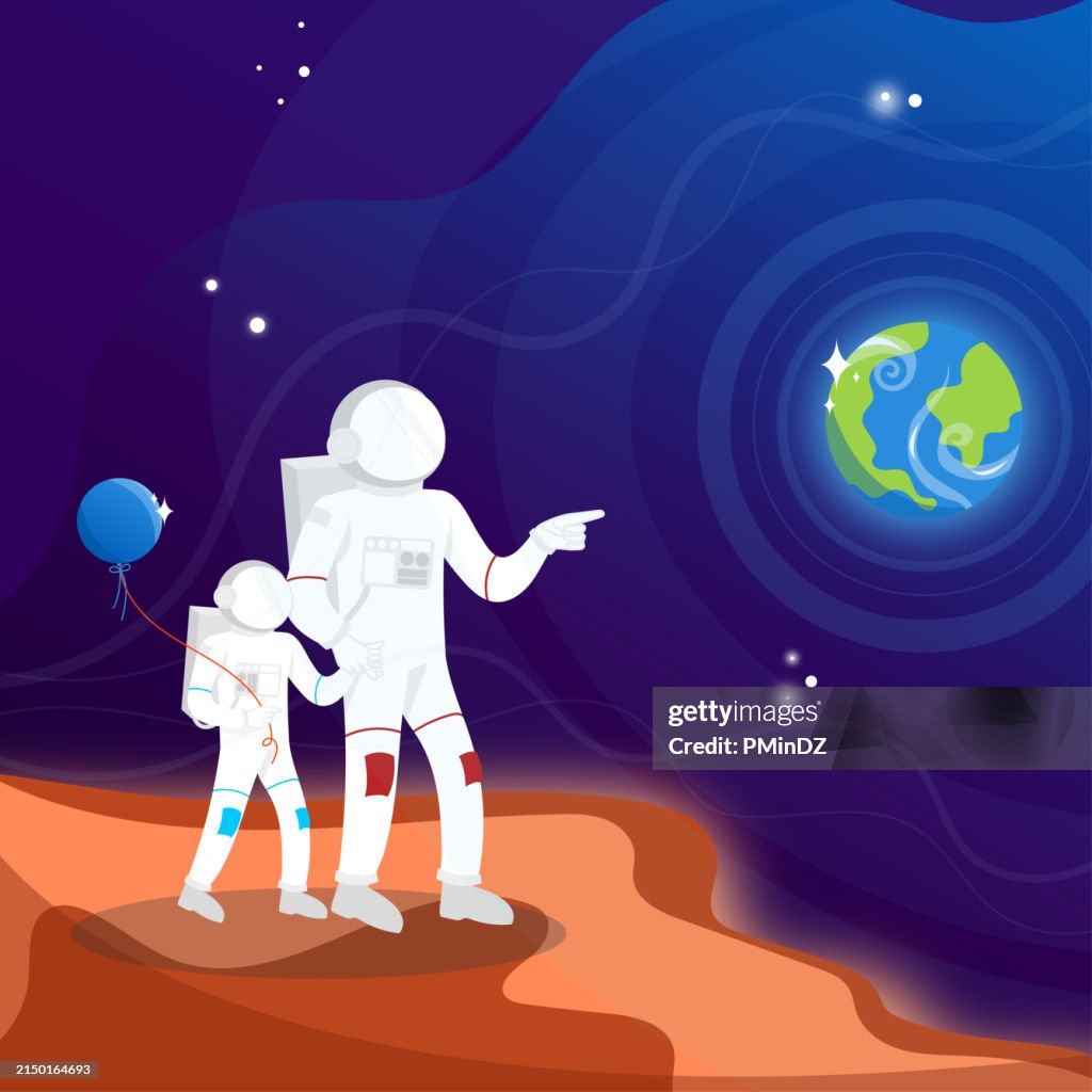 Futurism style illustrations,pilot,spaceman