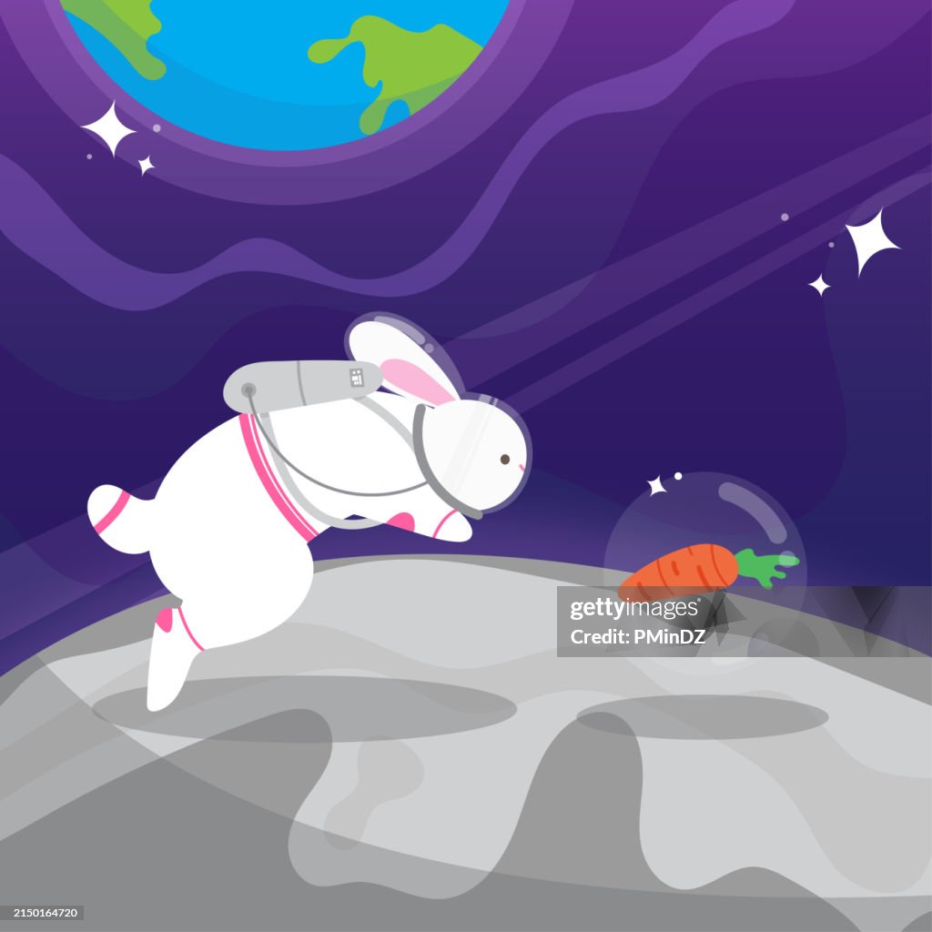 Futurism style illustrations,animals in the galaxy