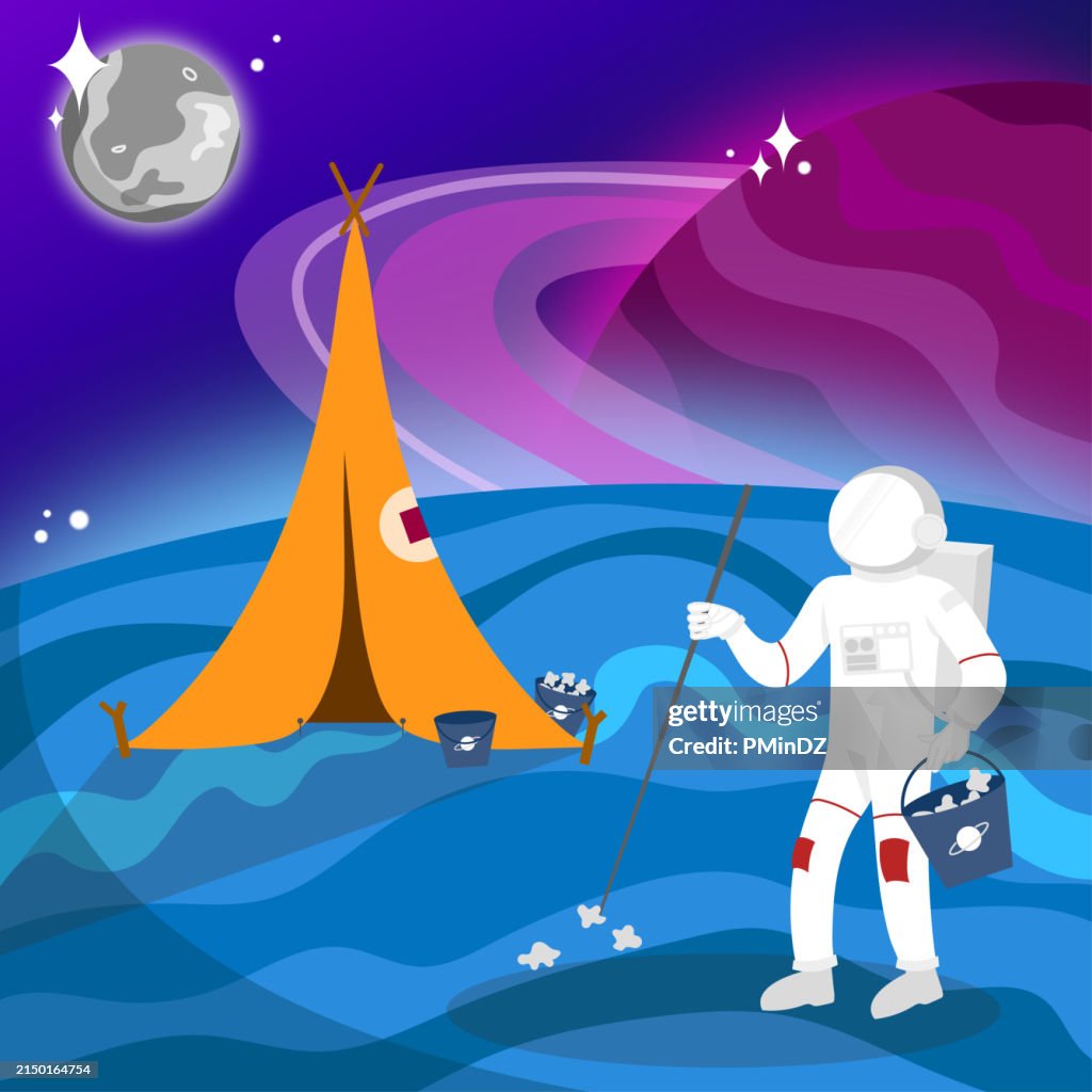 Futurism style illustrations,pilot,spaceman