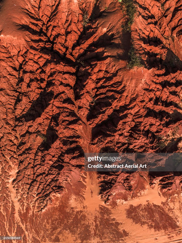 Drone photograph directly above rocks at James Price Point, The Kimberley, Western Australia, Australia