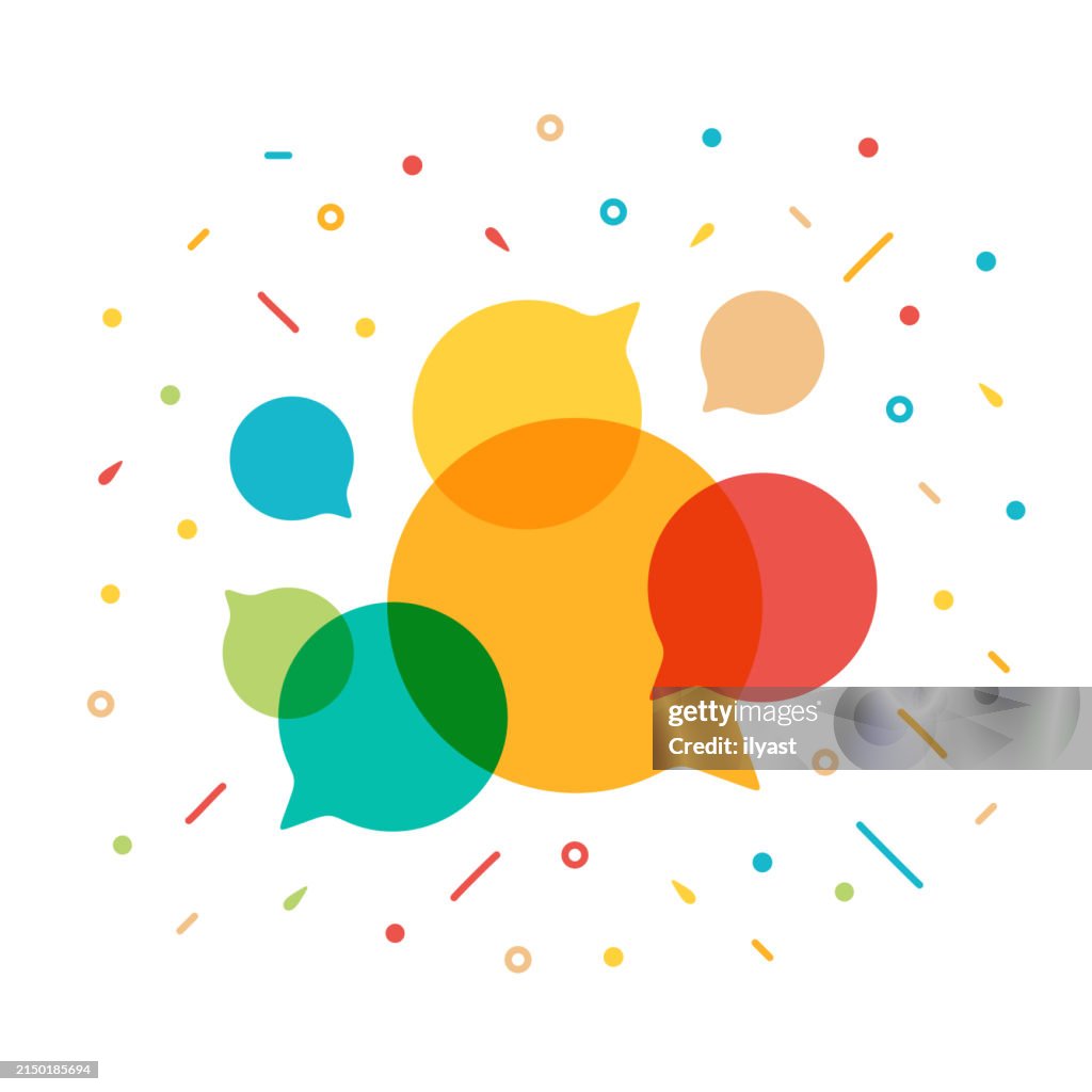 Basic Chat Background Background Design With Symbols For Online Chat High-Res Vector Graphic ...
