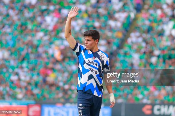 Alfonso Gonzalez of Monterrey reacts during the 16th round match between Leon and Monterrey as part of the Torneo Clausura 2024 Liga MX at Leon...
