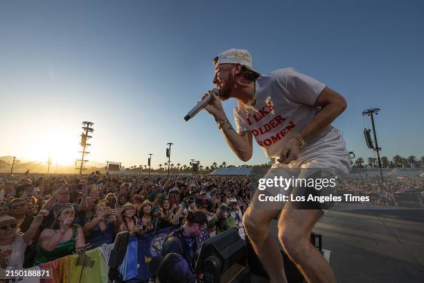 Bailey Zimmerman performs on the Mane Stage on the final day of Stagecoach Country Music Festival at the Empire Polo Club in Indio Sunday, April 28,...