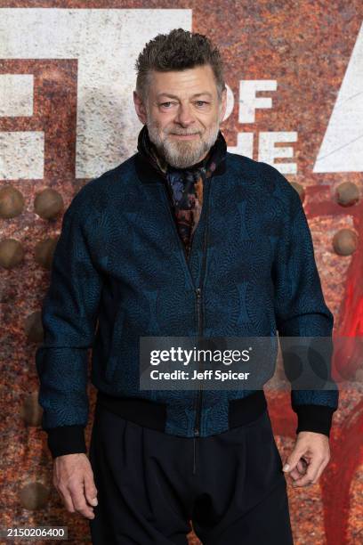 Andy Serkis attends the "Kingdom Of The Planet of the Apes" UK Launch Event at the BFI IMAX Waterloo on April 25, 2024 in London, England.
