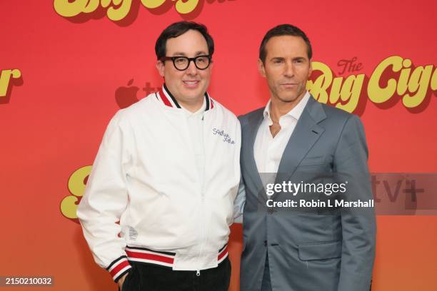 Byrne and Alessandro Nivola attend the Los Angeles Photo Call for Apple TV+'s "The Big Cigar" at The London West Hollywood at Beverly Hills on April...