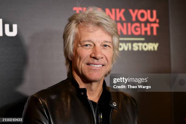 Jon Bon Jovi attends the "Thank You Goodnight: The Bon Jovi Story" Special Screening at iPic Fulton Market on April 25, 2024 in New York City.