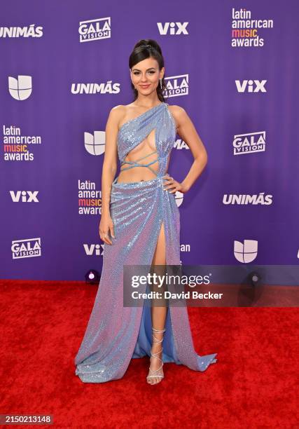 Victoria Justice attends the 2024 Latin American Music Awards at MGM Grand Garden Arena on April 25, 2024 in Las Vegas, Nevada.