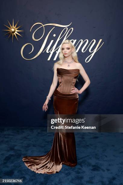 Anya Taylor-Joy attends the Tiffany & Co. Celebration of the launch of Blue Book 2024: Tiffany Céleste at The Beverly Estate on April 25, 2024 in...