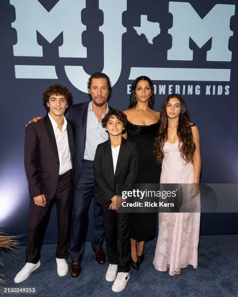 Levi McConaughey, Matthew McConaughey, Livingston McConaughey, Camila Alves McConaughey, and Vida McConaughey attend the 12th Annual Mack, Jack &...