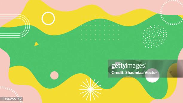 geometric shape element with liquid abstract pastel green colours background - noise reduction stock illustrations