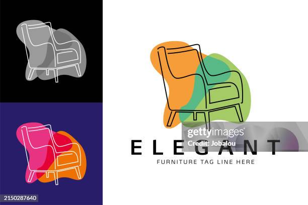modern home furniture designroom icon design symbol - storefront-for-art-and-architecture stock illustrations