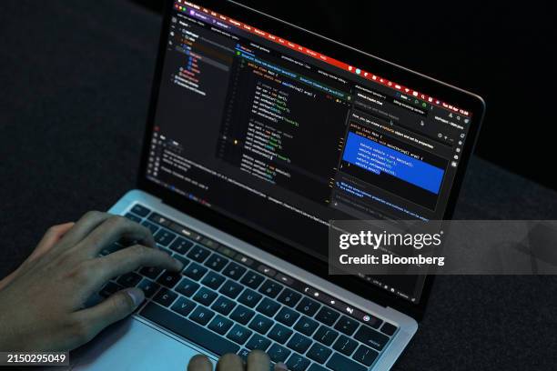 An attendee takes part in a hackathon during Microsoft Corp.'s event on AI technologies in Jakarta, Indonesia, on Tuesday, April 30, 2024. Microsoft...