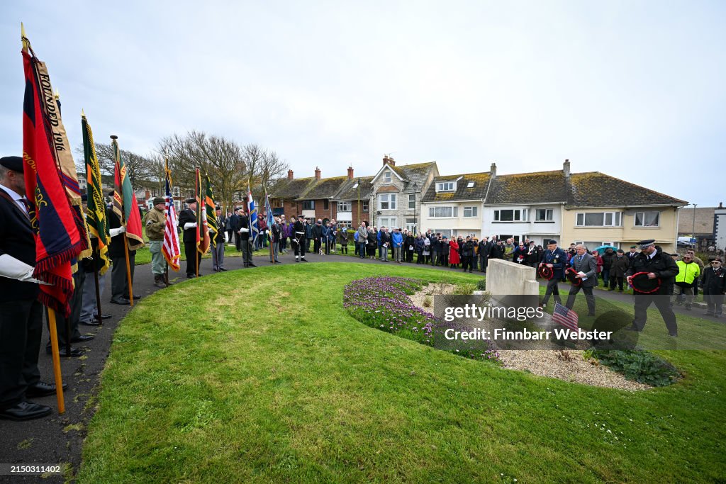 Poppy Tributes Are Dropped On Chesil Beach To Commemorate The 80th Anniversary Of Exercise Tiger