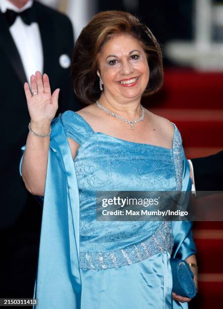 Katherine, Crown Princess of Serbia attends a pre-wedding gala dinner on the eve of the Royal Wedding of Prince William to Catherine Middleton at the...
