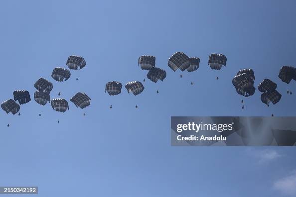Humanitarian airdrop in Gaza Strip Humanitarian airdrop in Gaza Strip