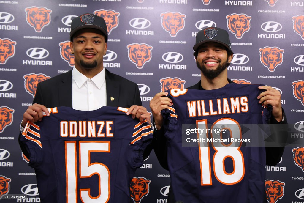 Chicago bears introduce quarterback caleb williams and wide receiver rome odunze Chicago bears introduce quarterback caleb williams and wide receiver rome odunze
