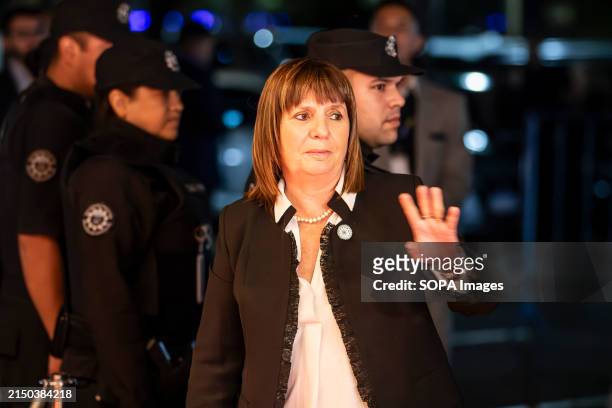 Minister of Security Patricia Bullrich greets the security forces prior to the annual dinner of the Liberty Foundation. The Liberty Foundation...