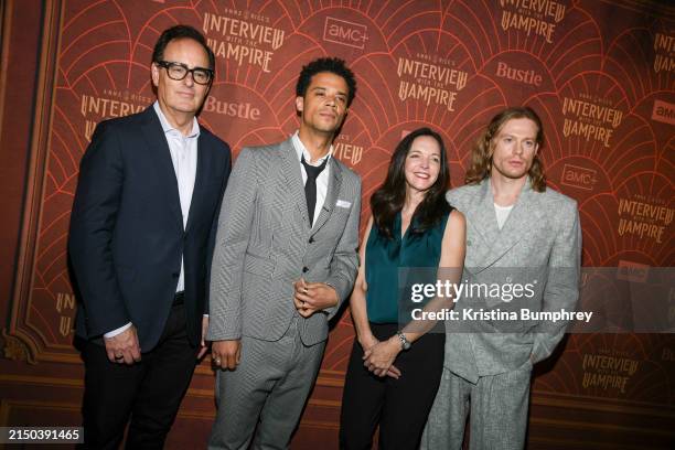 Dan McDermott, Jacob Anderson, Kristin Dolan and Sam Reid at the season 2 premiere of "Anne Rice's Interview With The Vampire" held at The McKittrick...
