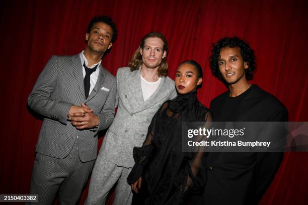 Jacob Anderson, Sam Reid, Delainey Hayles and Assad Zaman at the season 2 premiere of "Anne Rice's Interview With The Vampire" held at The McKittrick...