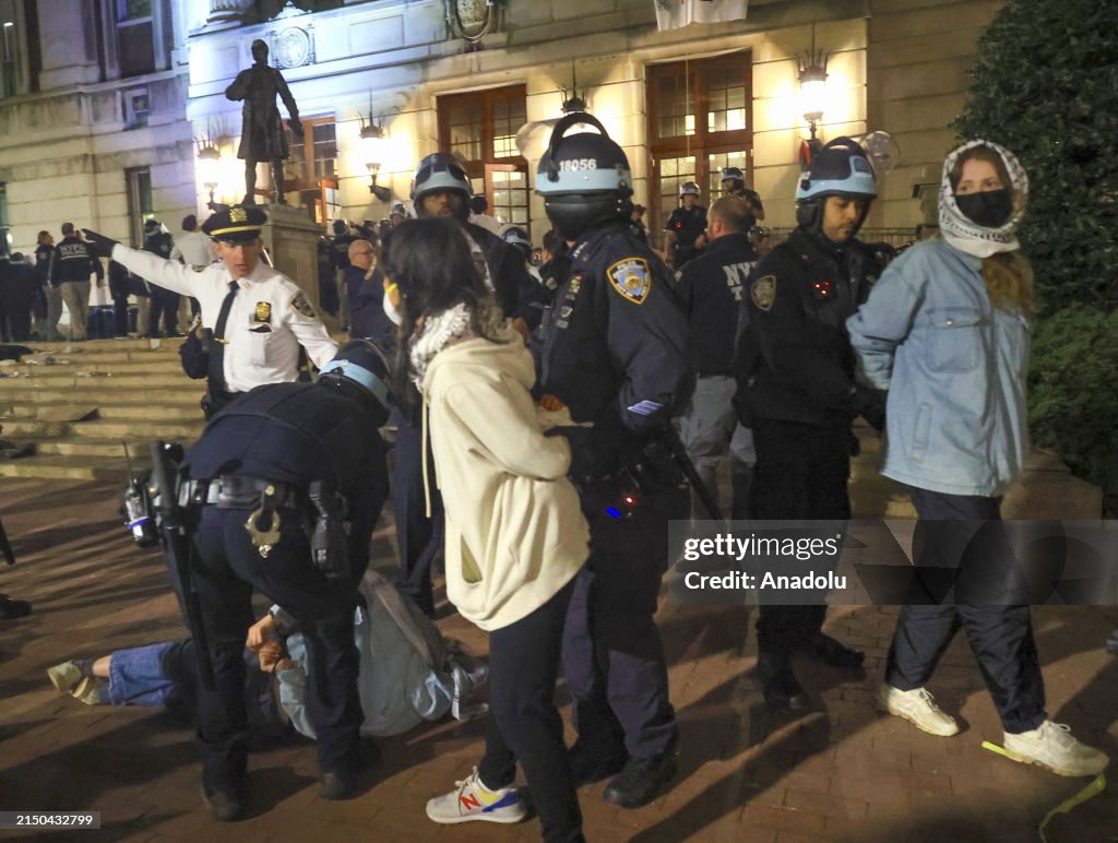Dozens of students arrested at the occupied Hamilton Hall building of Columbia University in New York