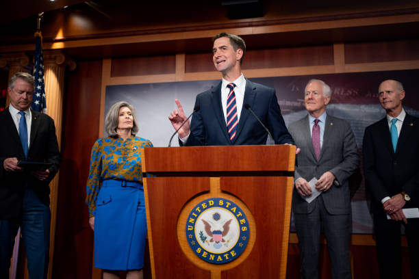 DC: Sen. Cotton Holds Capitol Hill Press Conference To Discuss Ongoing College Campus Protests
