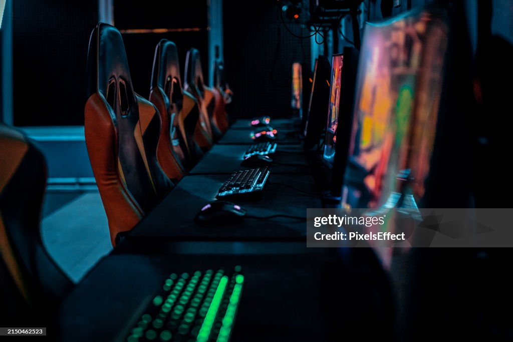 Empty Computer Gaming Esports Arena