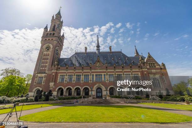 The International Court of Justice at the Peace Palace in The Hague, Netherlands, is currently rejecting Nicaragua's request to block Germany from...