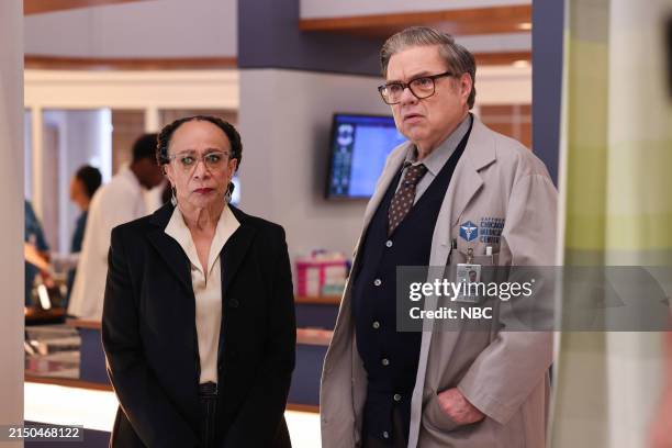 Get by with a Little Help From My Friends" Episode 09012 -- Pictured: S. Epatha Merkerson as Sharon Goodwin, Oliver Platt as Dr. Daniel Charles --