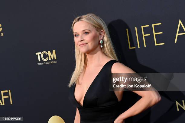 Reese Witherspoon attends the 49th AFI Life Achievement Award: A Tribute To Nicole Kidman at Dolby Theatre on April 27, 2024 in Los Angeles,...