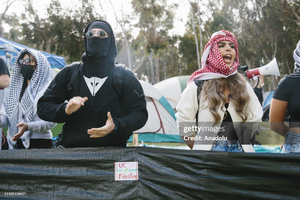 Students at University of California-San Diego set up Gaza solidarity encampment in California