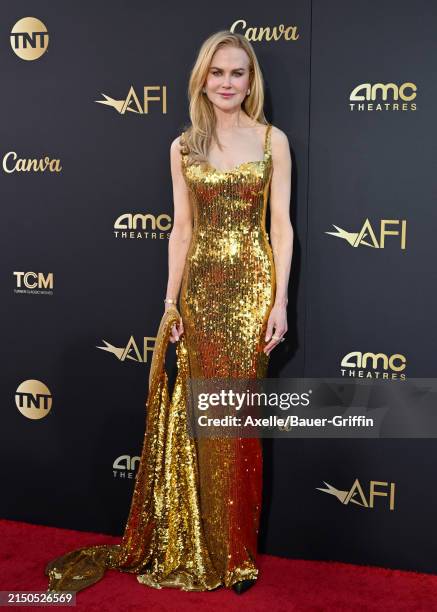 Nicole Kidman attends the 49th AFI Life Achievement Award Gala Tribute Celebrating Nicole Kidman at Dolby Theatre on April 27, 2024 in Hollywood,...