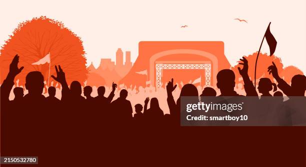 ilustraciones, imágenes clip art, dibujos animados e iconos de stock de concierto de rock festival - festival de música