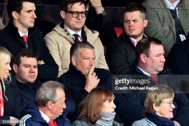 Mark Clattenburg, Nottingham Forest consultant, looks on from the stands during the Premier League match between Nottingham Forest and Manchester...