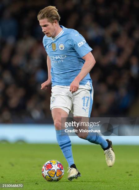 Kevin De Bruyne of Manchester City during the UEFA Champions League quarter-final second leg match between Manchester City and Real Madrid CF at...