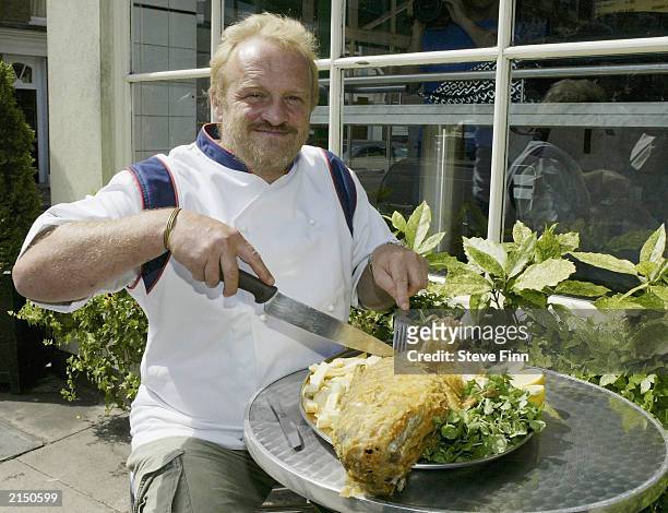 Chef Antony Worrall Thompson launches the 16th annual Fish & Chip shop of the year competition at the Seashell of Lisson Grove on July 10, 2003 in...
