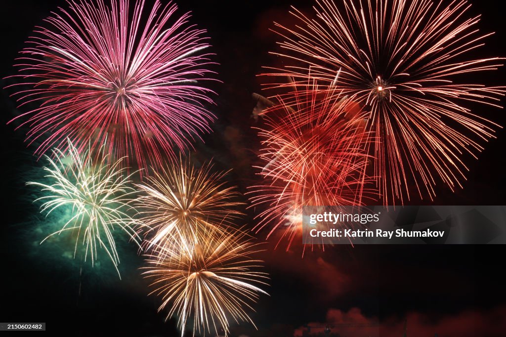 Fantastic Fireworks in Night Skies