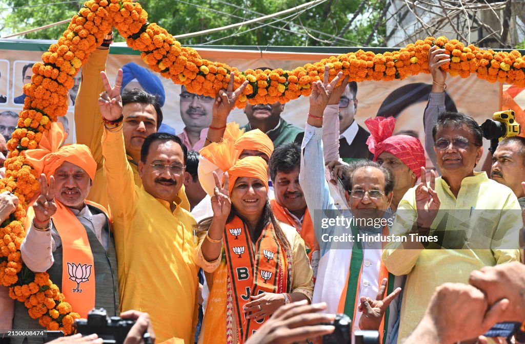 BJP Candidate From West Delhi Lok Sabha Constituency Kamaljeet Sehrawat Files Nomination Papers