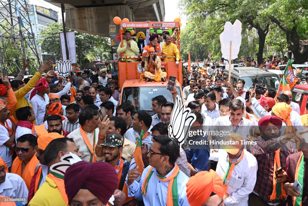 BJP Candidate From West Delhi Lok Sabha Constituency Kamaljeet Sehrawat Files Nomination Papers