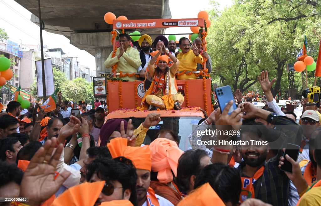 BJP Candidate From West Delhi Lok Sabha Constituency Kamaljeet Sehrawat Files Nomination Papers