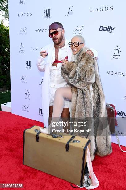 Brett Alan Nelson and Doja Cat attend The Daily Front Row's 8th Annual Fashion Los Angeles Awards on April 28, 2024 in Beverly Hills, California.