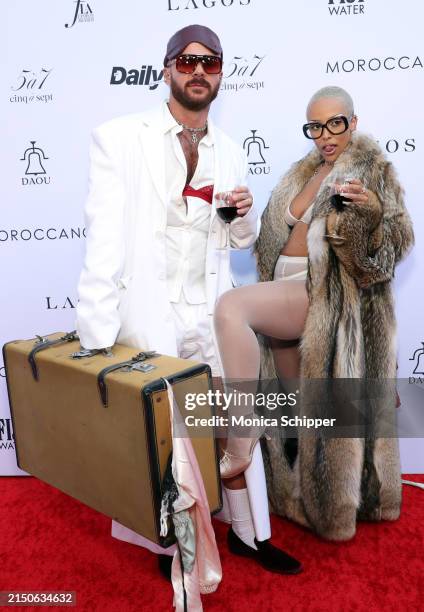 Brett Alan Nelson and Doja Cat attend The Daily Front Row's 8th Annual Fashion Los Angeles Awards on April 28, 2024 in Beverly Hills, California.